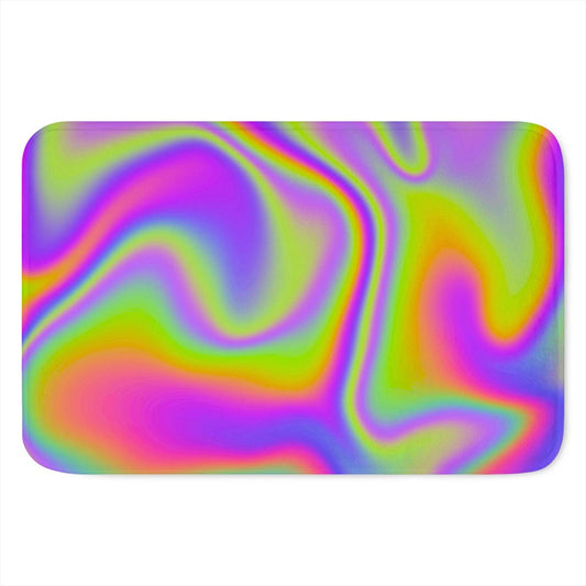 Abstract Holographic Trippy Print Indoor Door Mat