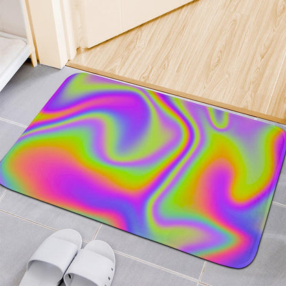 Abstract Holographic Trippy Print Indoor Door Mat