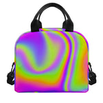 Abstract Holographic Trippy Print Insulated Lunch Bag
