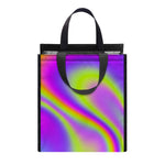 Abstract Holographic Trippy Print Insulated Lunch Tote