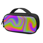 Abstract Holographic Trippy Print Insulin Cooler Travel Case