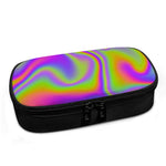 Abstract Holographic Trippy Print Insulin Cooler Travel Case