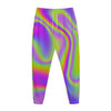Abstract Holographic Trippy Print Jogger Pants