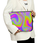 Abstract Holographic Trippy Print Laptop Sleeve