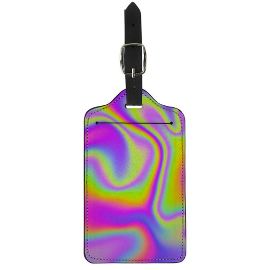 Abstract Holographic Trippy Print Luggage Tag