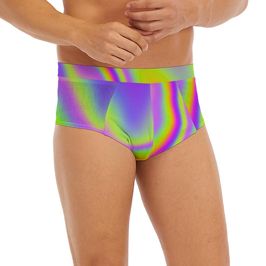Abstract Holographic Trippy Print Men's Briefs