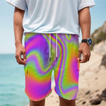 Abstract Holographic Trippy Print Men's Cargo Shorts
