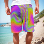 Abstract Holographic Trippy Print Men's Cargo Shorts
