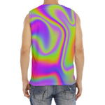 Abstract Holographic Trippy Print Men's Fitness Tank Top