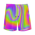 Abstract Holographic Trippy Print Men's Athletic Shorts