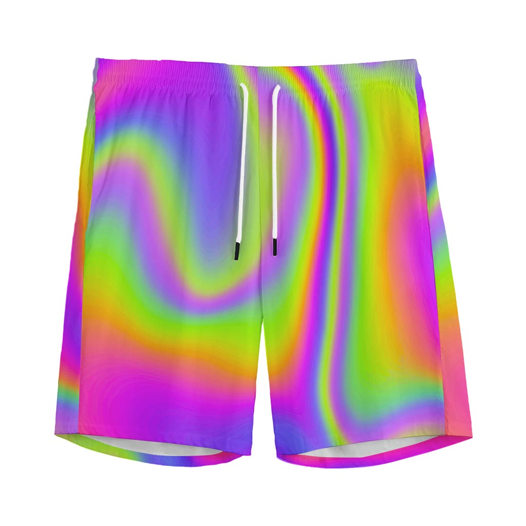 Abstract Holographic Trippy Print Men's Sports Shorts