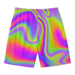 Abstract Holographic Trippy Print Men's Swim Trunks