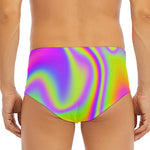 Abstract Holographic Trippy Print Men's Triangle Swim Briefs