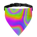 Abstract Holographic Trippy Print Over The Collar Dog Bandana