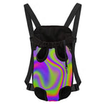Abstract Holographic Trippy Print Pet Carrier Backpack