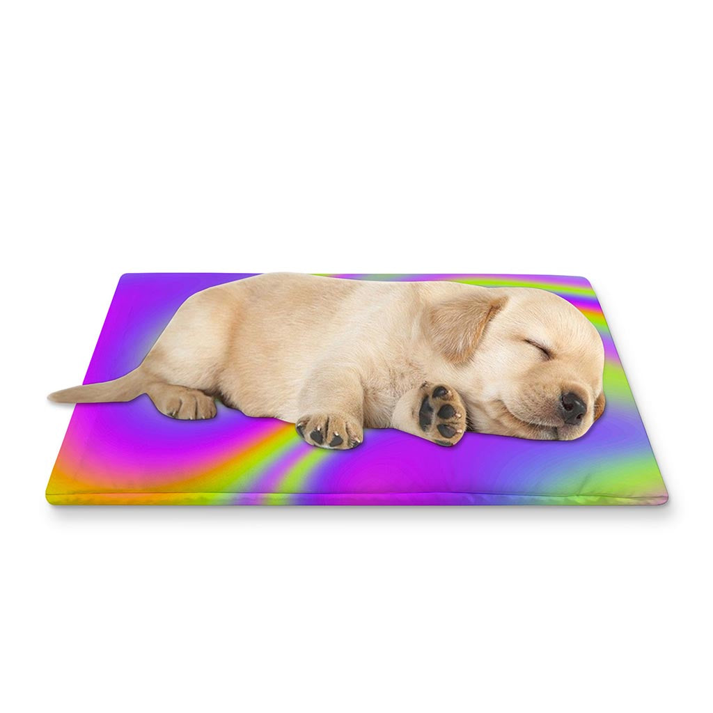 Abstract Holographic Trippy Print Pet Cooling Mat Cover