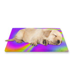 Abstract Holographic Trippy Print Pet Cooling Mat Cover