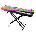 Abstract Holographic Trippy Print Piano Keyboard Cover