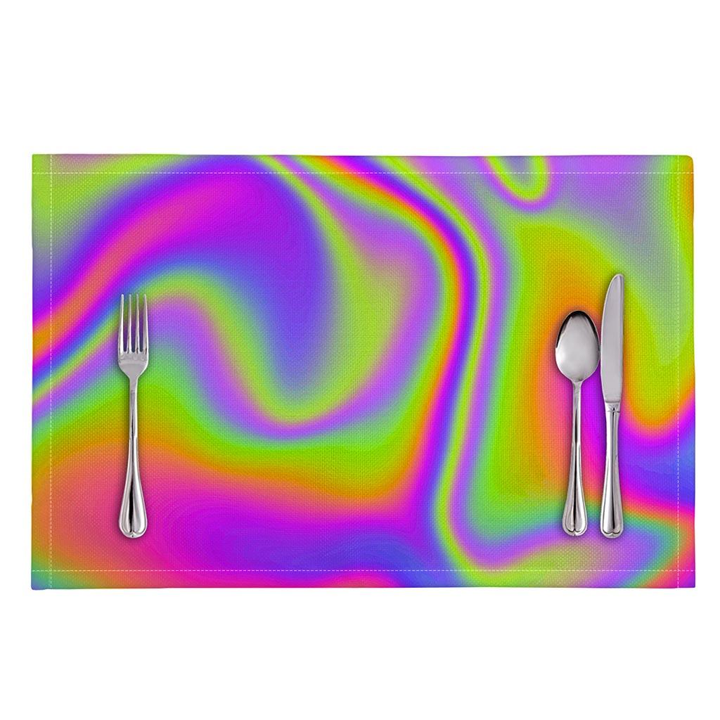 Abstract Holographic Trippy Print Placemat