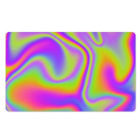 Abstract Holographic Trippy Print Polyester Doormat