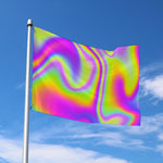 Abstract Holographic Trippy Print Polyester Flag