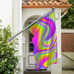 Abstract Holographic Trippy Print Polyester Flag