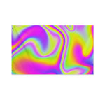 Abstract Holographic Trippy Print Polyester Flag
