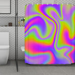 Abstract Holographic Trippy Print Polyester Shower Curtain