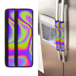 Abstract Holographic Trippy Print Refrigerator Handle Covers