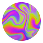 Abstract Holographic Trippy Print Round Blanket