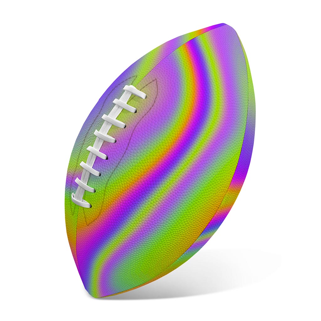 Abstract Holographic Trippy Print Rugby Ball