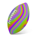 Abstract Holographic Trippy Print Rugby Ball