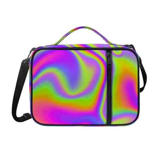 Abstract Holographic Trippy Print Shoulder Strap Bible Bag