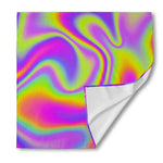 Abstract Holographic Trippy Print Silk Bandana