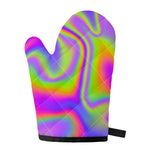 Abstract Holographic Trippy Print Single Oven Mitt