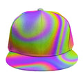 Abstract Holographic Trippy Print Snapback Cap