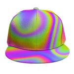 Abstract Holographic Trippy Print Snapback Cap