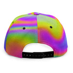 Abstract Holographic Trippy Print Snapback Cap