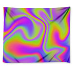 Abstract Holographic Trippy Print Tapestry