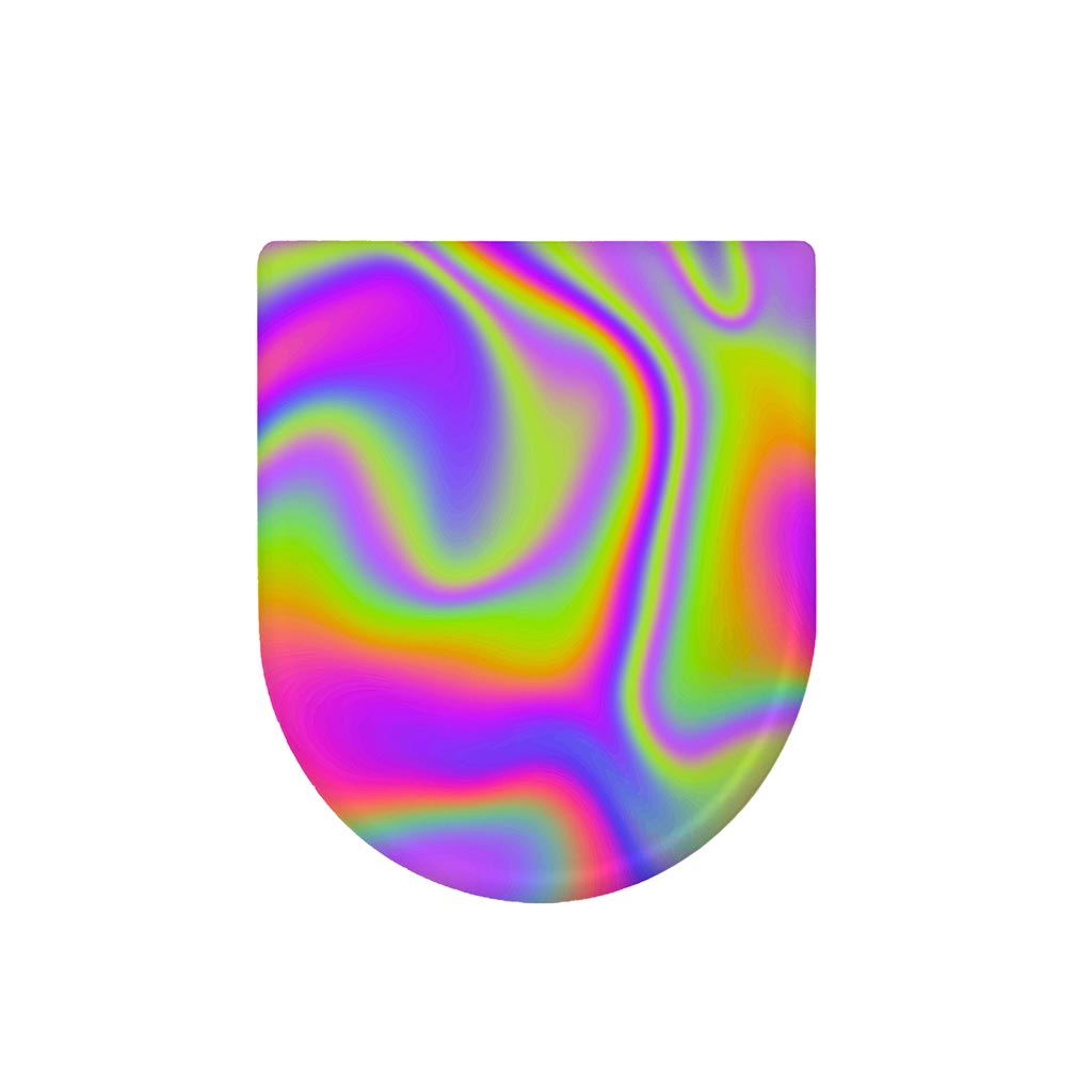 Abstract Holographic Trippy Print Toilet Lid Cover