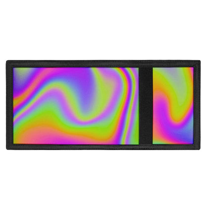 Abstract Holographic Trippy Print Trifold Wallet