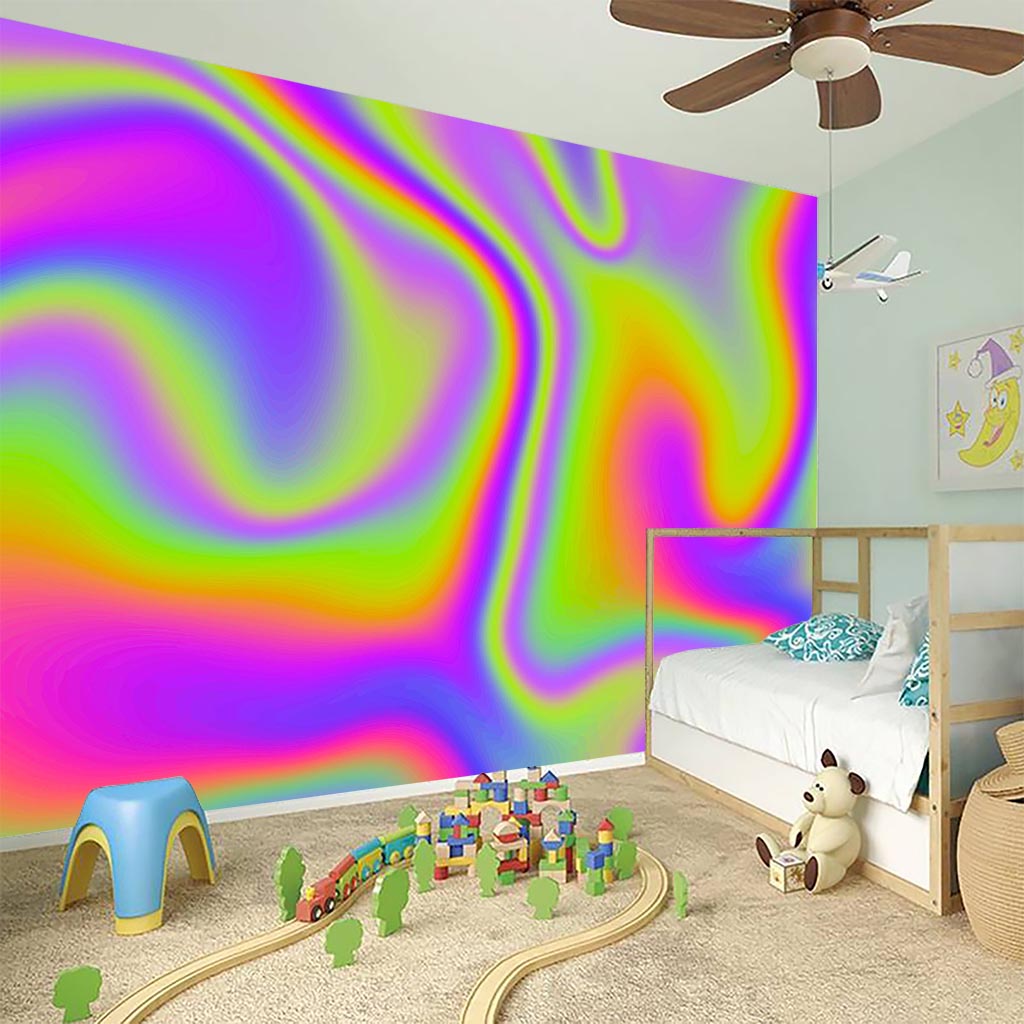Abstract Holographic Trippy Print Wall Sticker