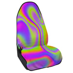 Abstract Holographic Trippy Print Waterproof Car Seat Cover