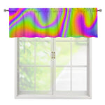 Abstract Holographic Trippy Print Window Valance