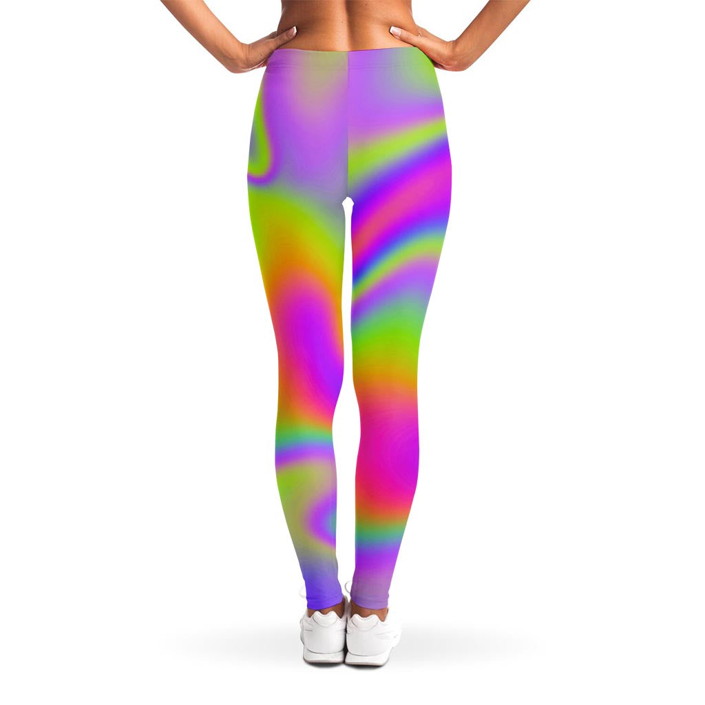 Abstract Holographic Trippy Print Women's Leggings