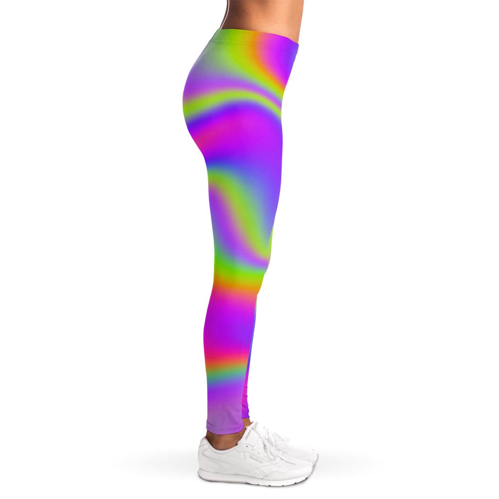 Abstract Holographic Trippy Print Women's Leggings