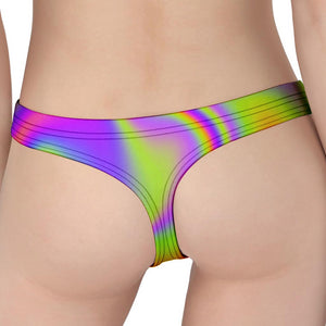 Abstract Holographic Trippy Print Women's Thong