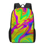 Abstract Liquid Trippy Print 17 Inch Backpack