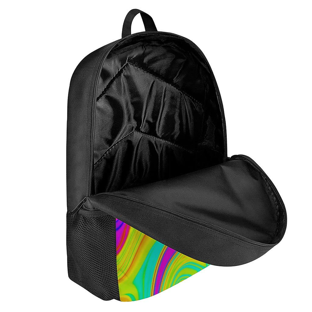 Abstract Liquid Trippy Print 17 Inch Backpack