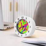 Abstract Liquid Trippy Print Alarm Clock